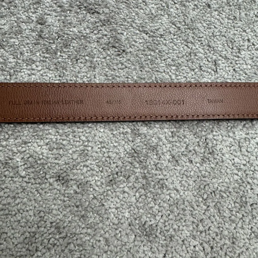 Penguin Full Grain Italian Leather Buckle Dress Belt Mens 45/115 Black Classic